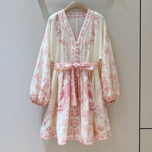 Zimmermann Dresses & Skirts - Zimmermann V-neck long-sleeved mini dress